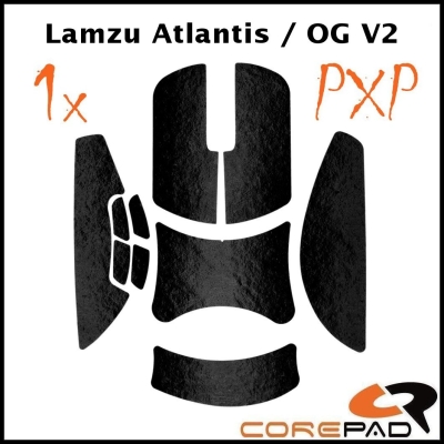 Corepad PXP Grips #2216 noir Lamzu Atlantis Superlight Wireless / Lamzu Atlantis OG V2 Superlight Wireless / Lamzu Atlantis OG V2 4K Superlight Wireless